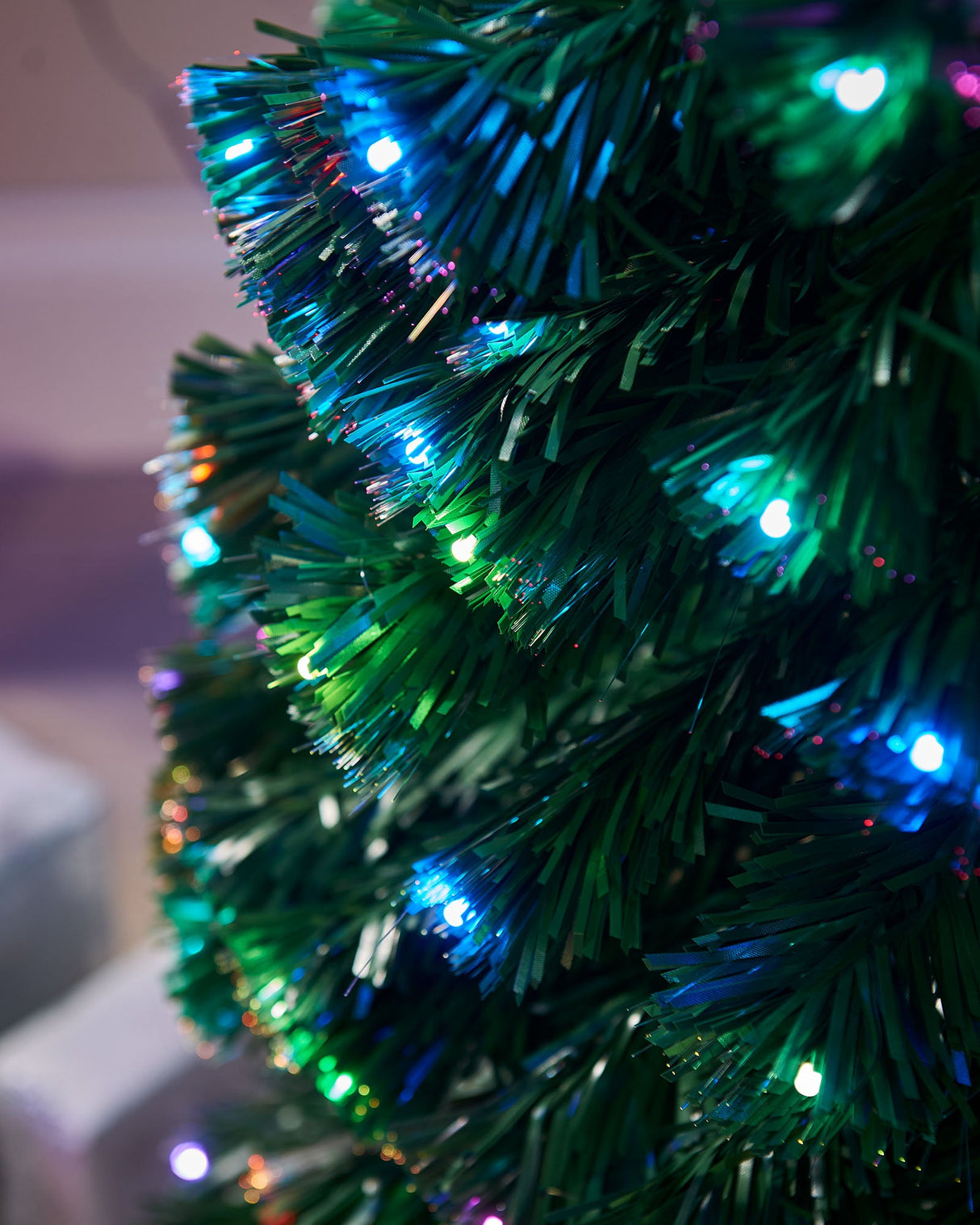 Pre-Lit Fibre Optic Multi-Colour Christmas Tree, 7 ft