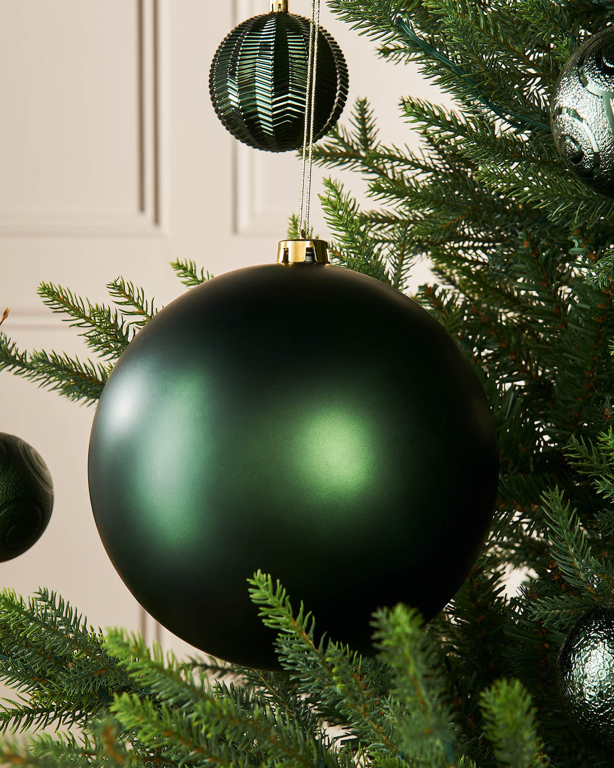 Sage Green Large Matt Shatterproof Bauble, 20 cm