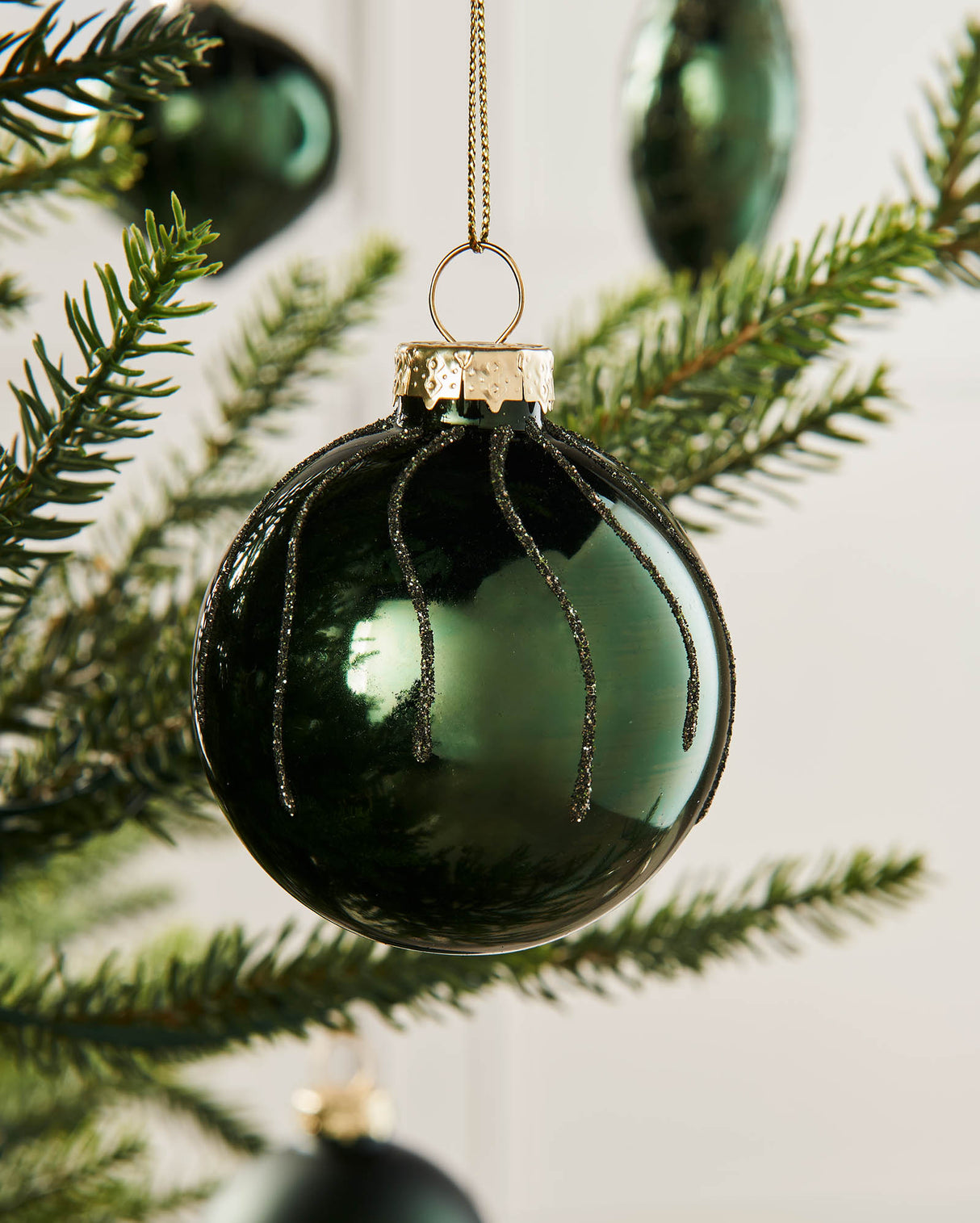 Sage Green Glass Baubles, 20 Pack