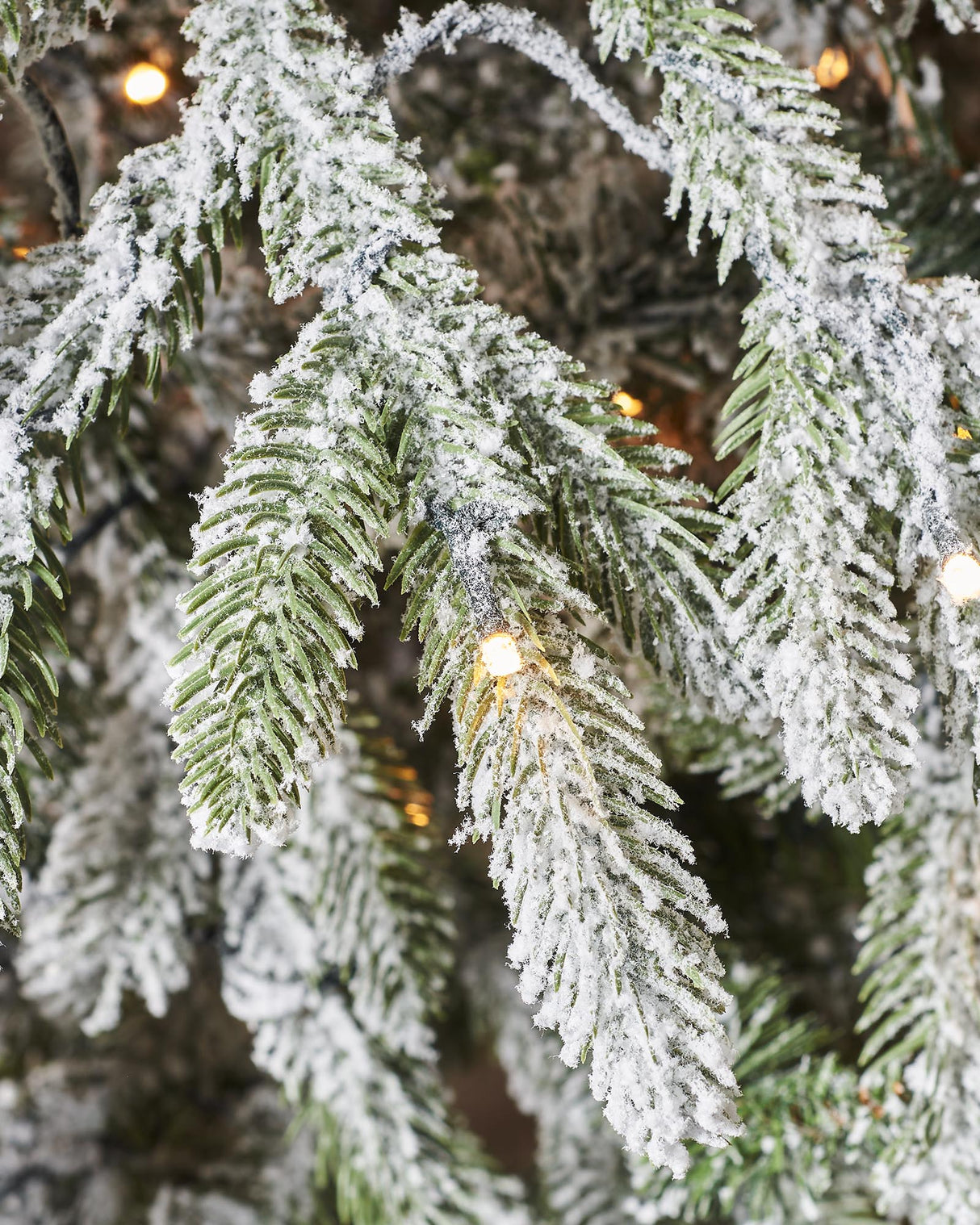 Pre-Lit Snow Flocked Christmas Tree, 7.5 ft