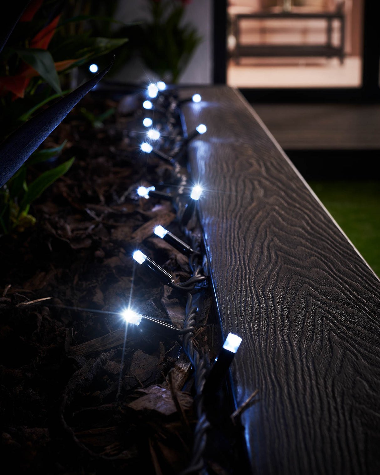 LINK PRO Twinkle LED String Lights, Black Cable, White