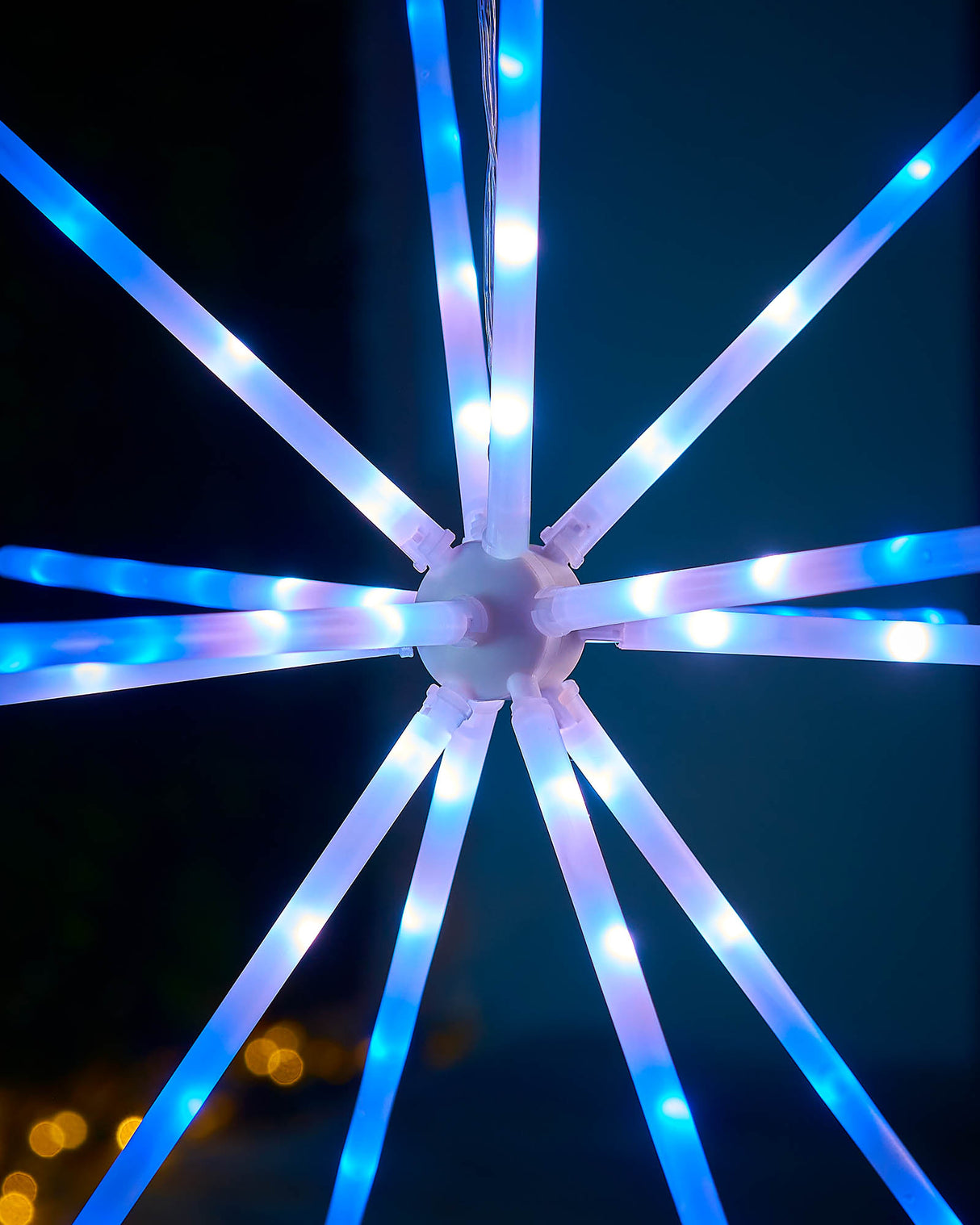 RGB LED Hanging Starburst Decoration, 56 cm