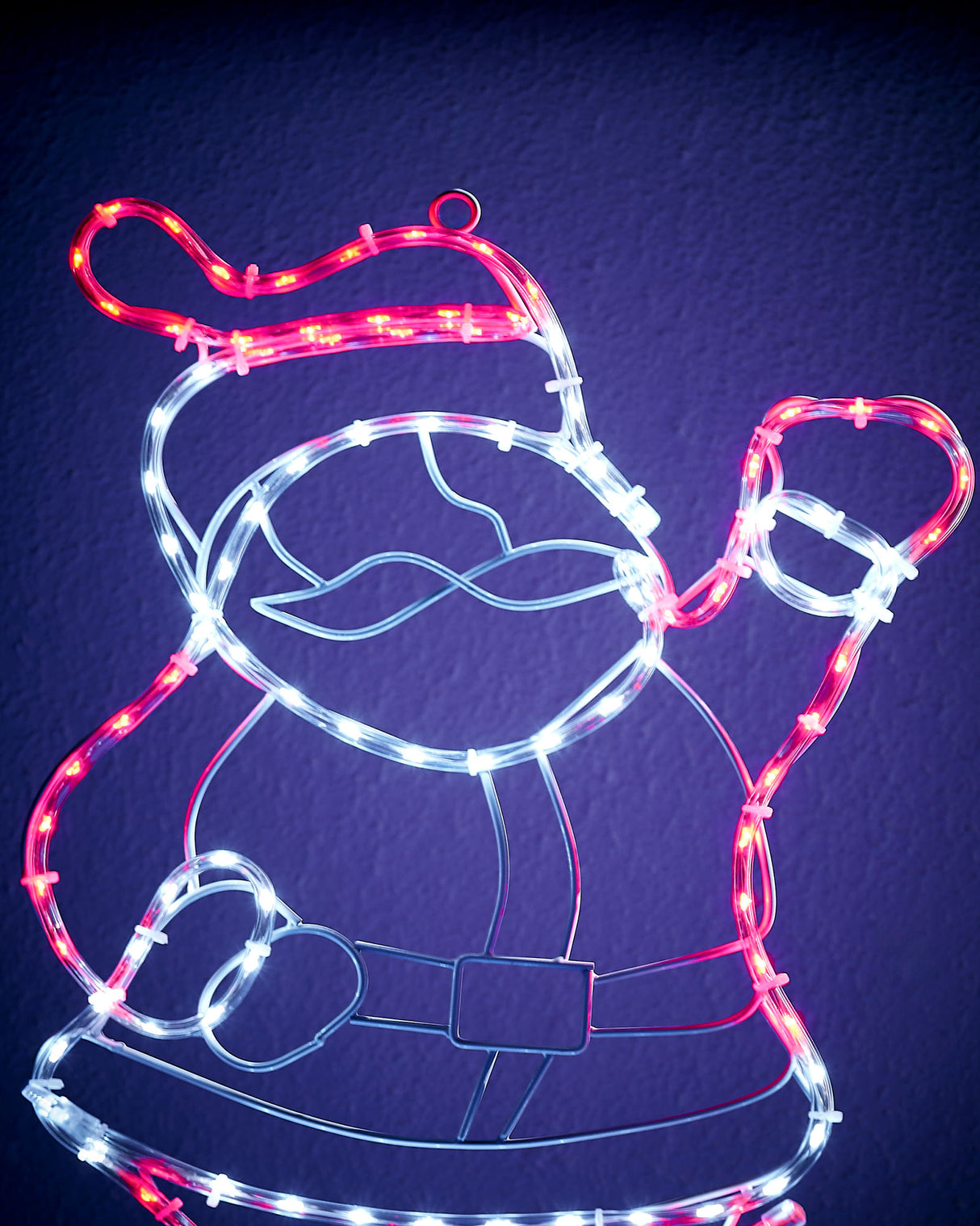 Waving Santa Rope Light Silhouette, 51 cm