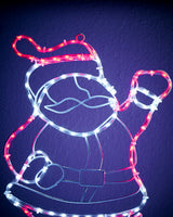 Waving Santa Rope Light Silhouette, 51 cm