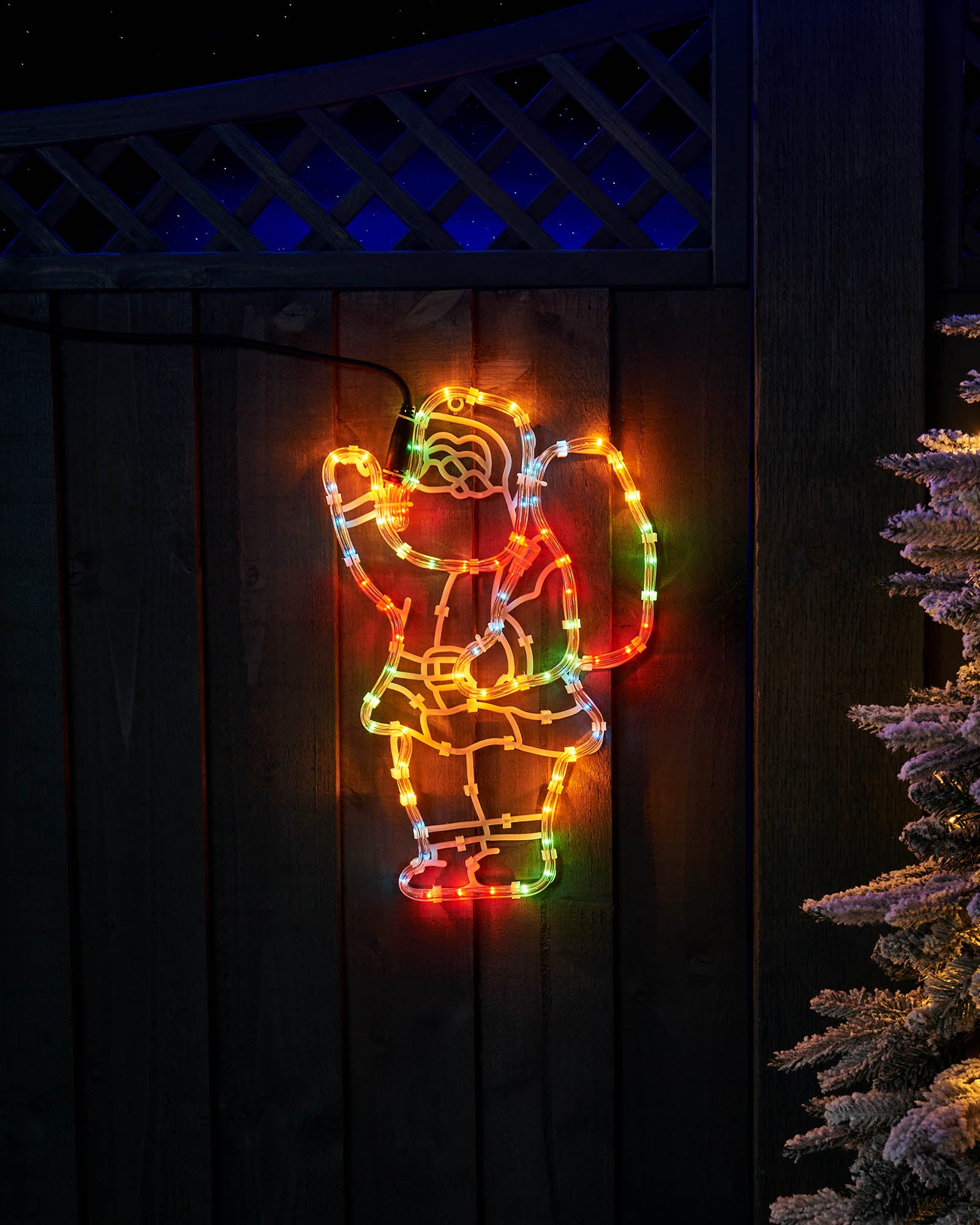 Santa Rope Light Silhouette, 41 cm