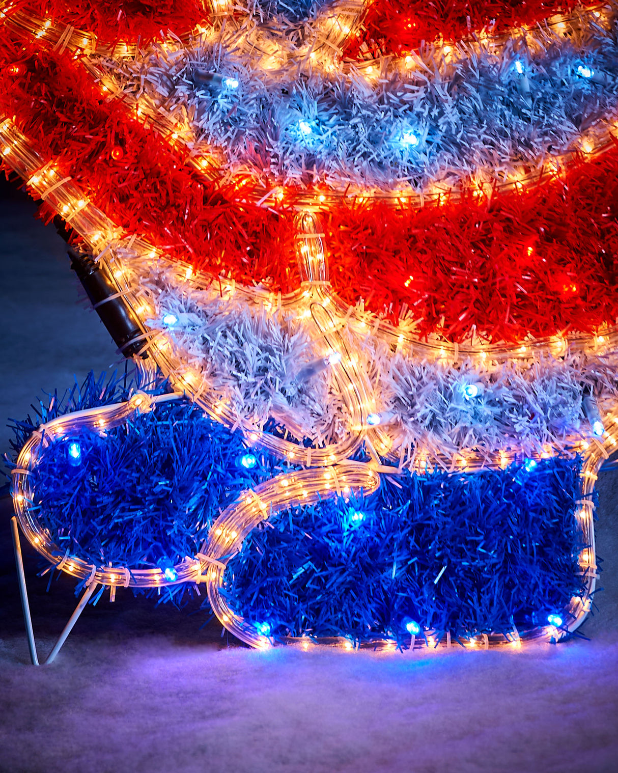 Tinsel Santa LED Rope Light Silhouette, 92 cm