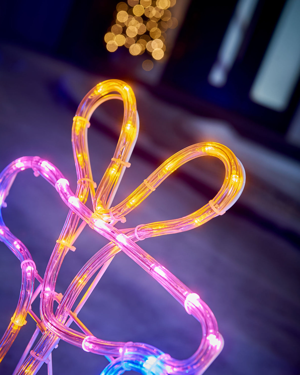Set of 3 LED Presents Rope Light Silhouette, 99 cm