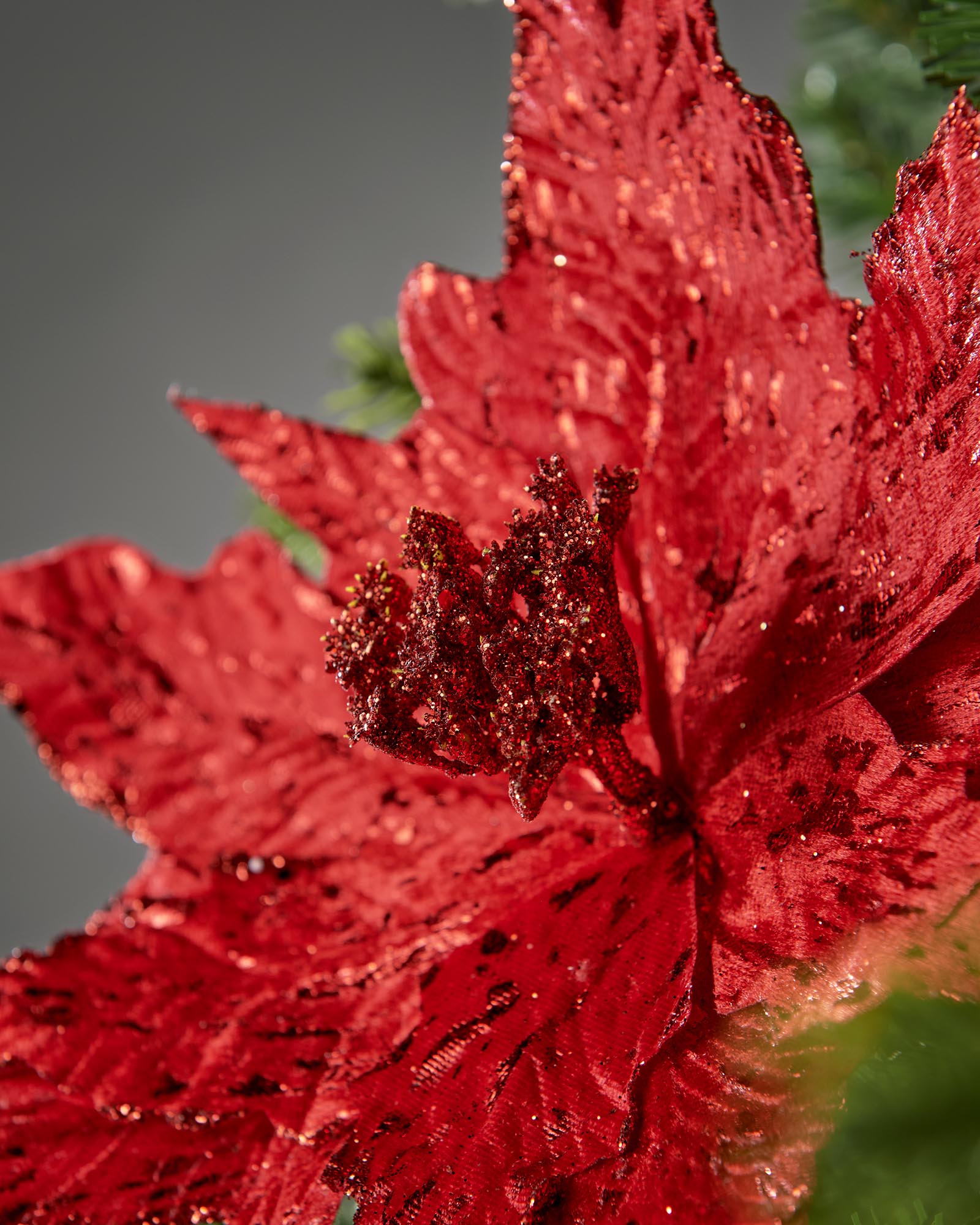 Red Artificial Poinsettia Flower, 30 cm