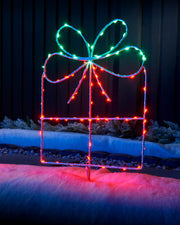 Set of 3 Giftbox Pathway Stake Lights, 40 cm