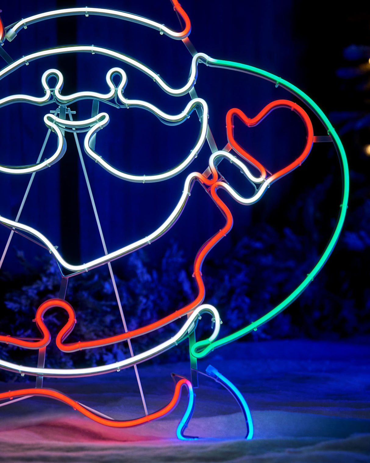 Neon Santa Rope Light Silhouette, 71 cm