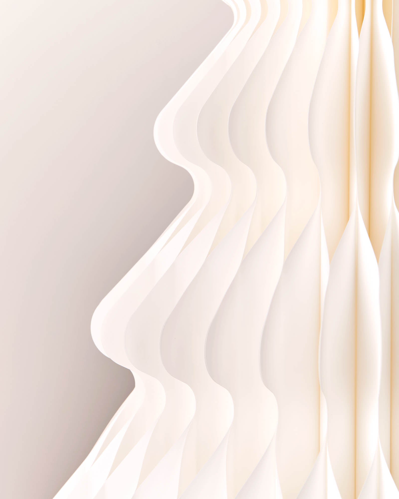 Off-White Paper Honeycomb Christmas Tree, 2 ft