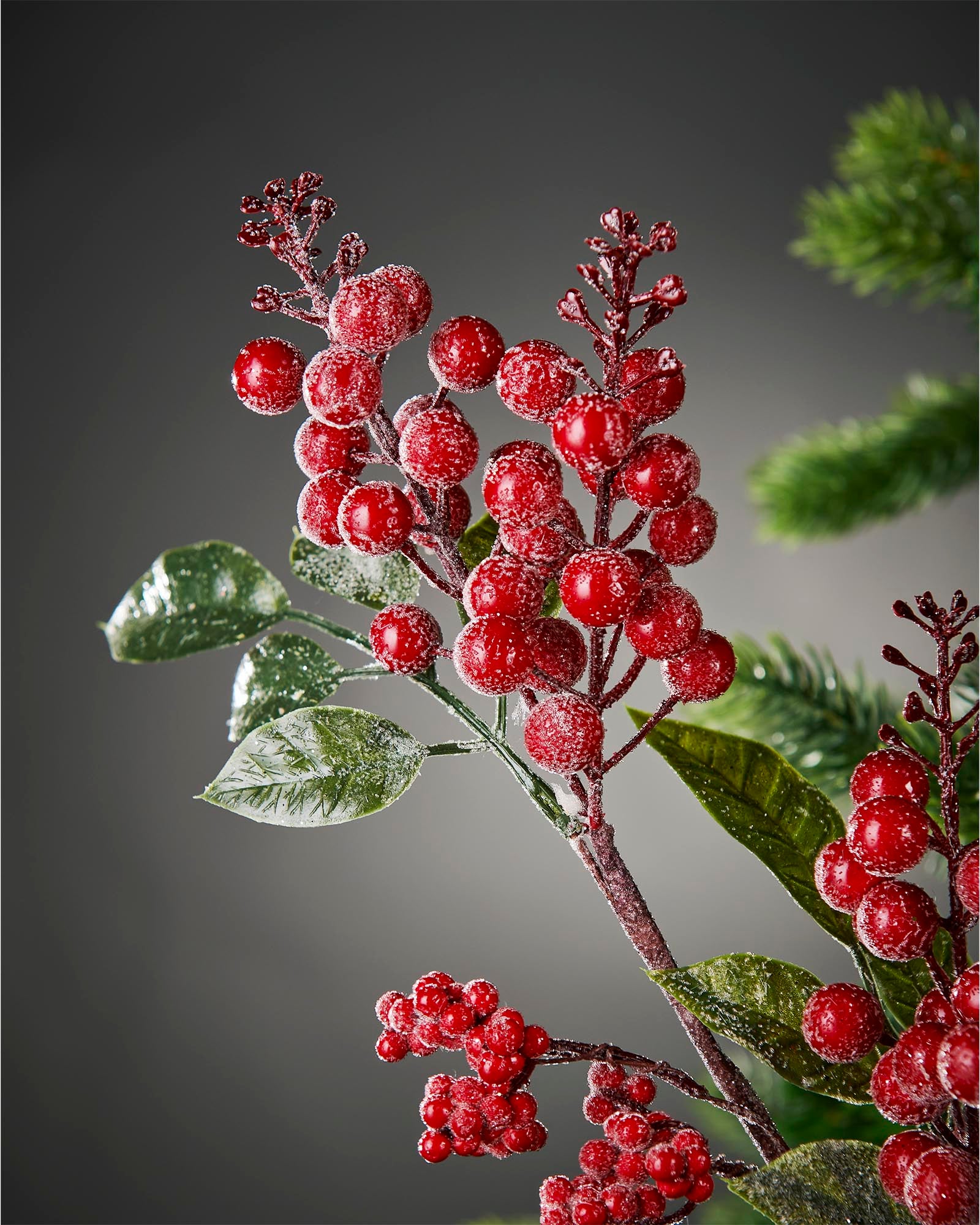 Frosted Mixed Berries Spray, Red, 72 cm