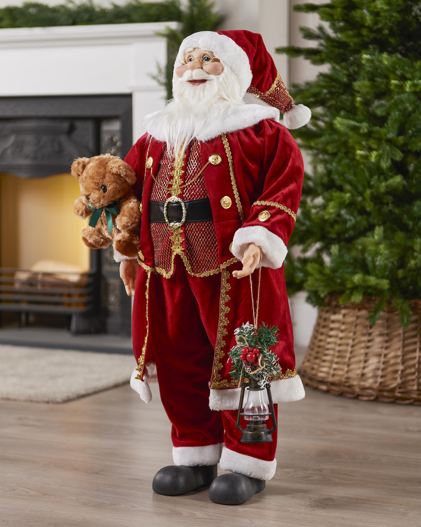 Large Standing Santa Figurine, 90cm