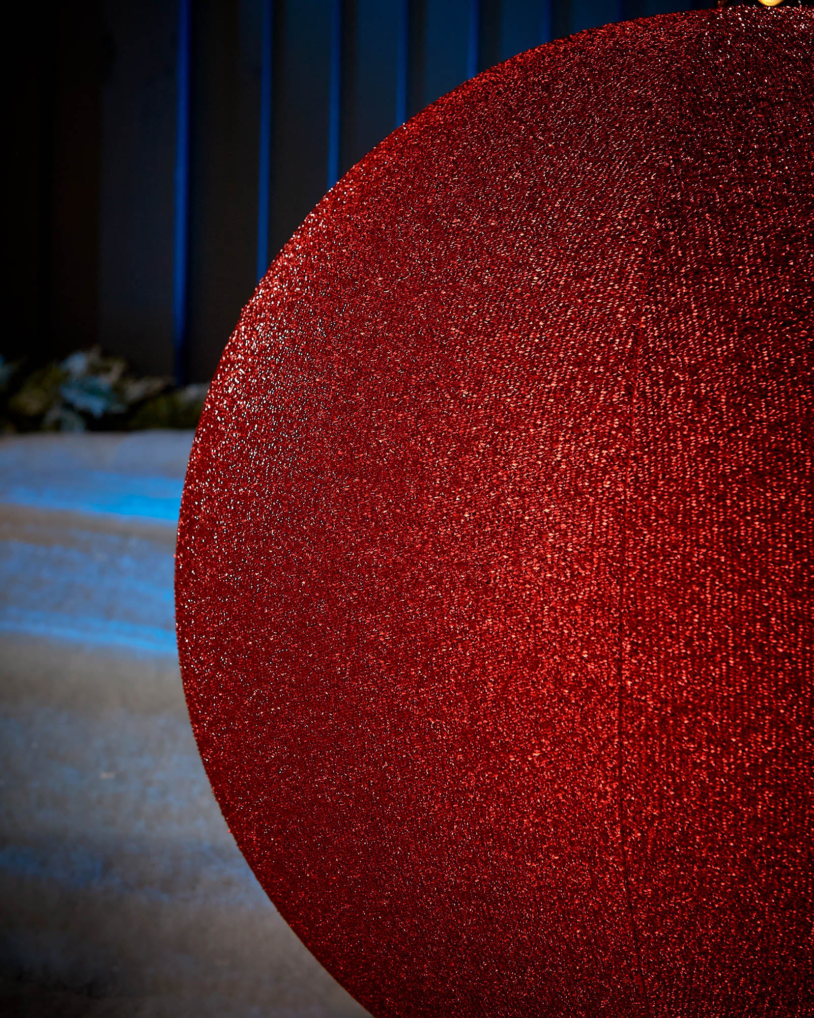 Inflatable Tinsel Christmas Bauble, Red, 66 cm