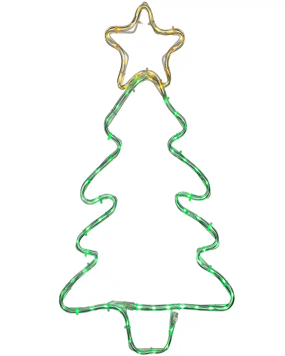 48 cm pre-lit Christmas tree rope light on a white background