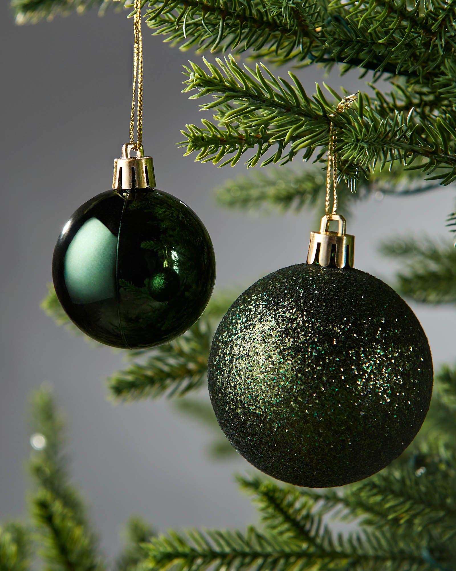 Set of 50 Shatterproof Baubles, Sage Green