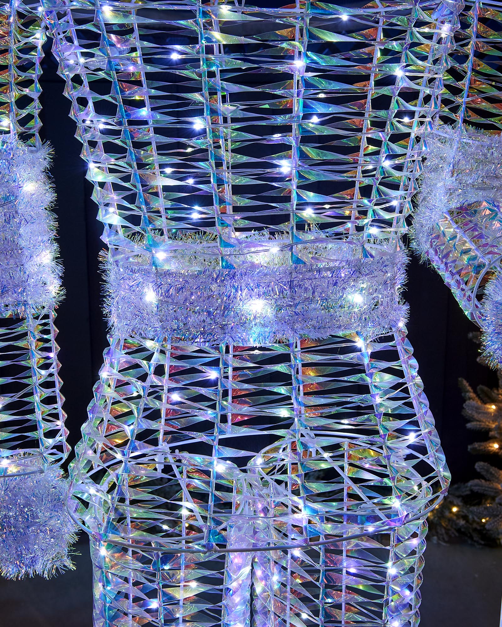 Pre-Lit Iridescent Nutcracker, 6.5 ft
