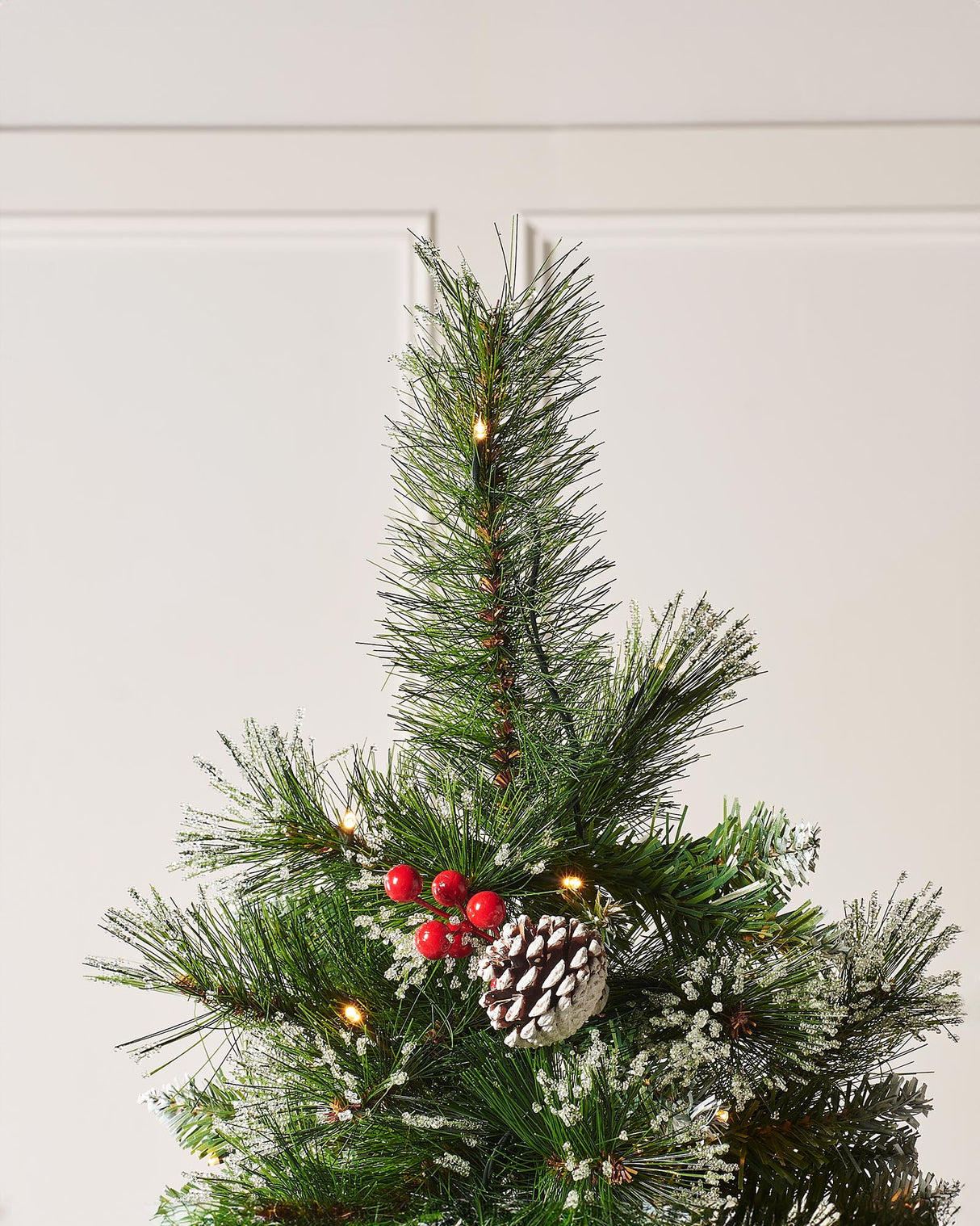 Pre-Lit Victorian Frosted Berries & Pinecones Christmas Tree, 7ft