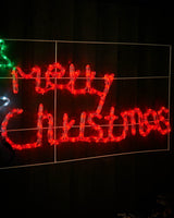 Merry Christmas Rope Light Silhouette, 125 cm