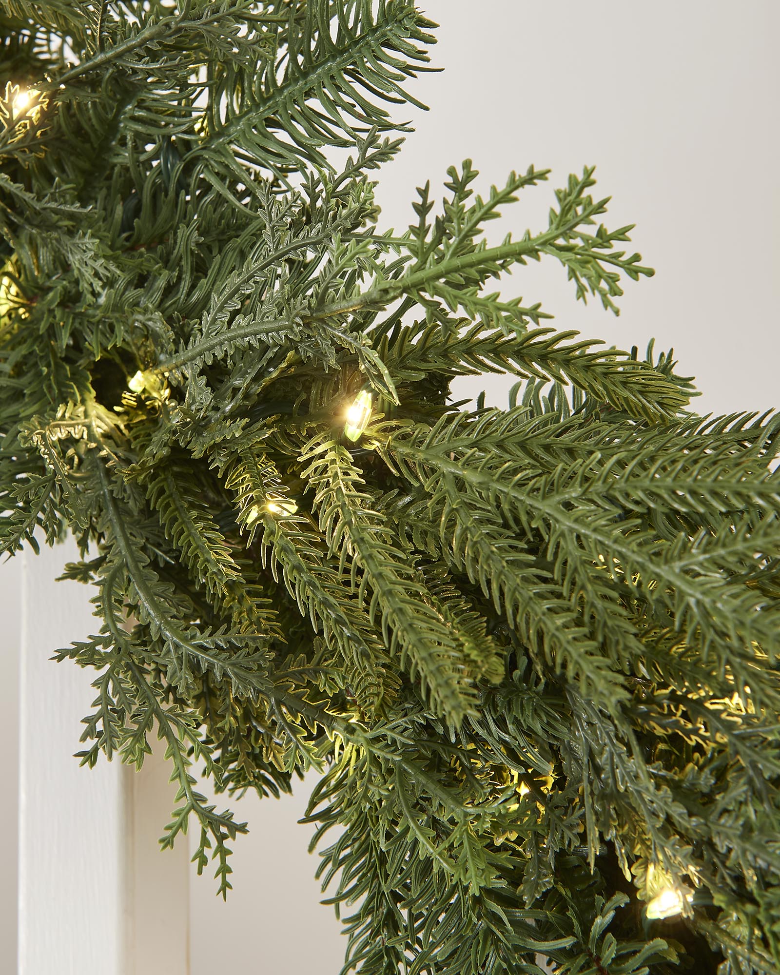 Pre-Lit Natural Fir Garland, 9 ft