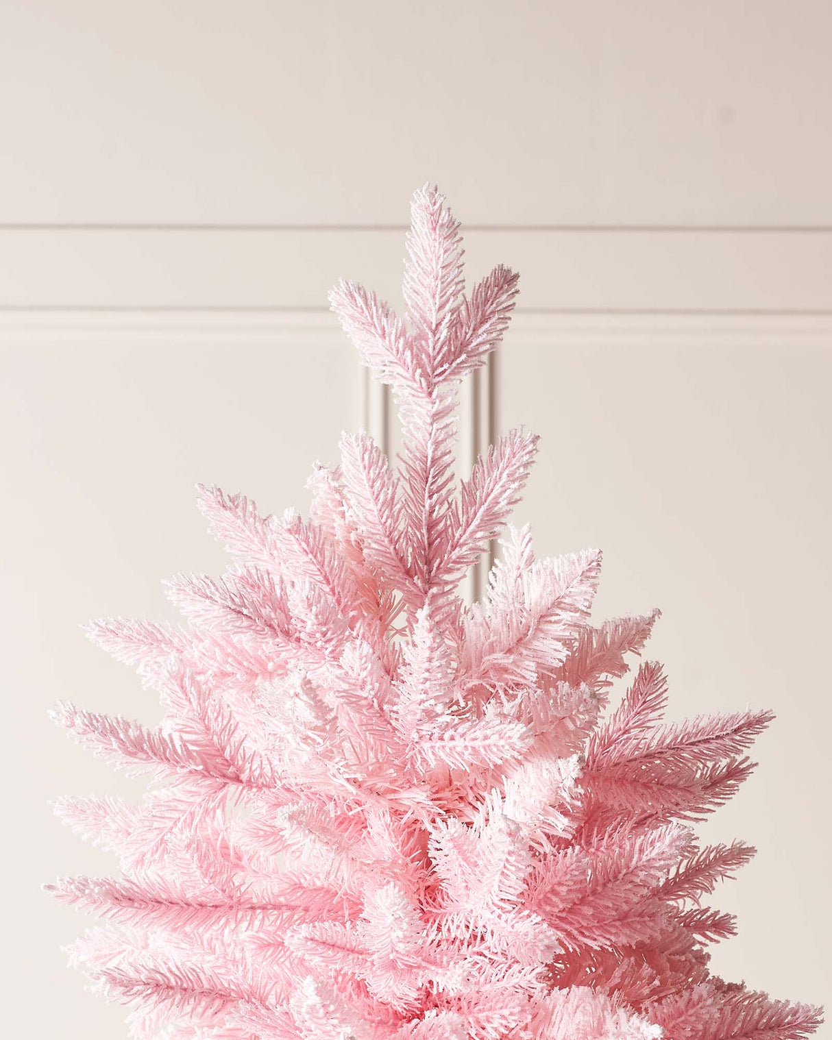 Pink Sugar Snow Flocked Christmas Tree, 7 ft