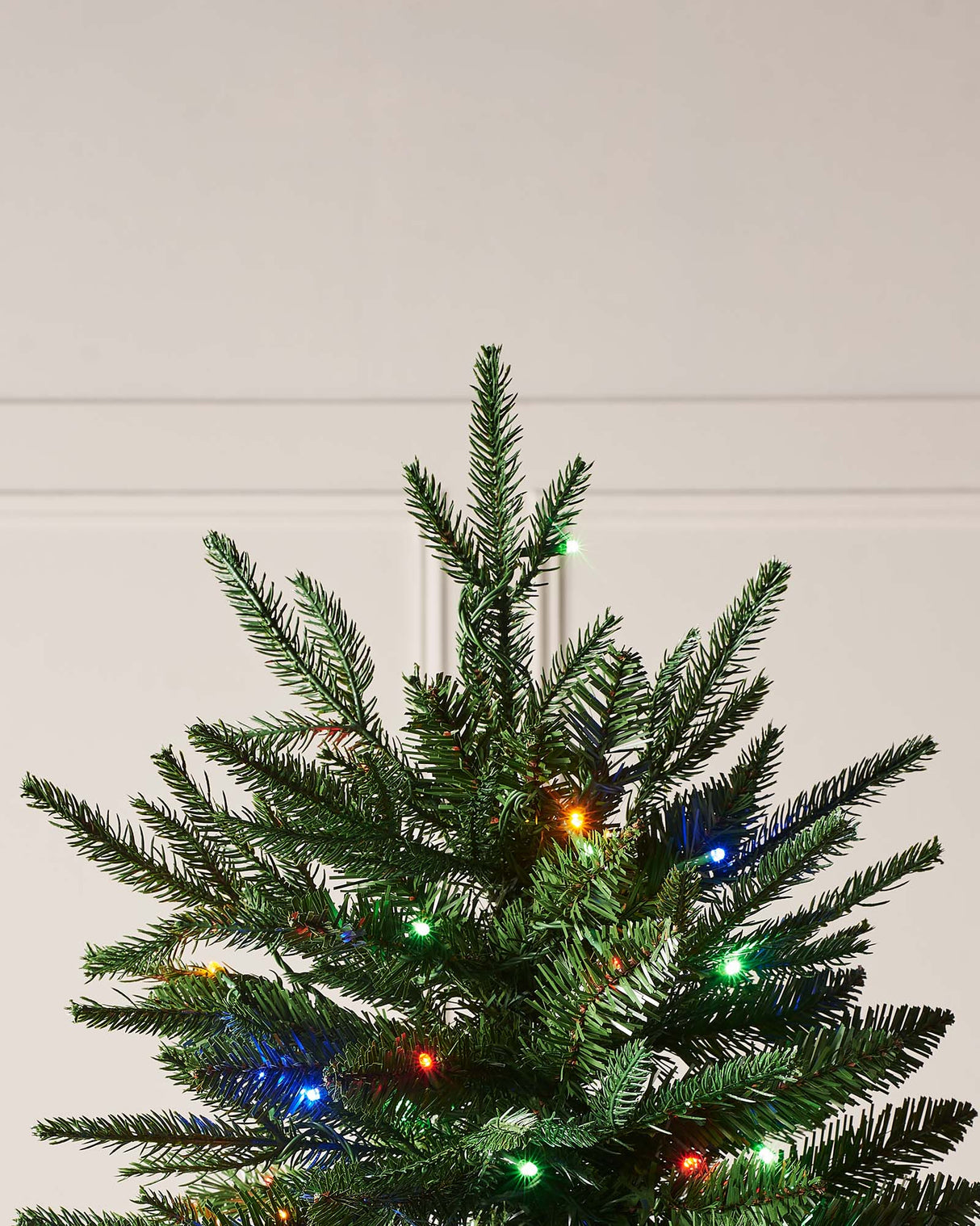 Pre-lit Grand Alaskan Fir Christmas Tree, Dual Multi Colour, 7 ft