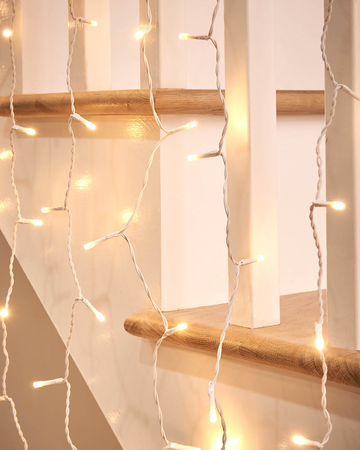 LINK UP LED Curtain Lights, White Cable, 1 m x 1.2 m, Warm White