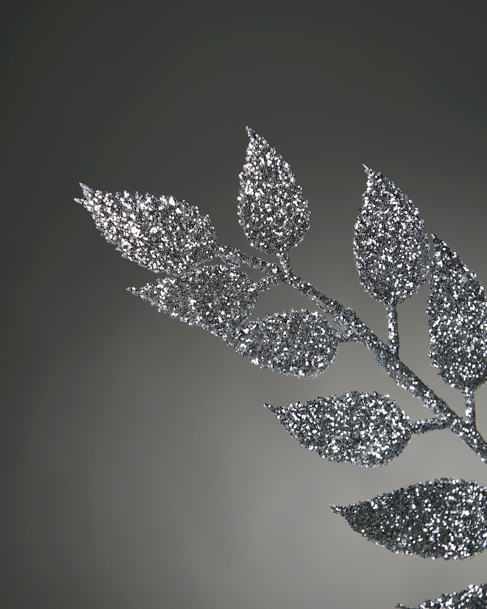 Silver Leaf Christmas Tree Spray, 73 cm