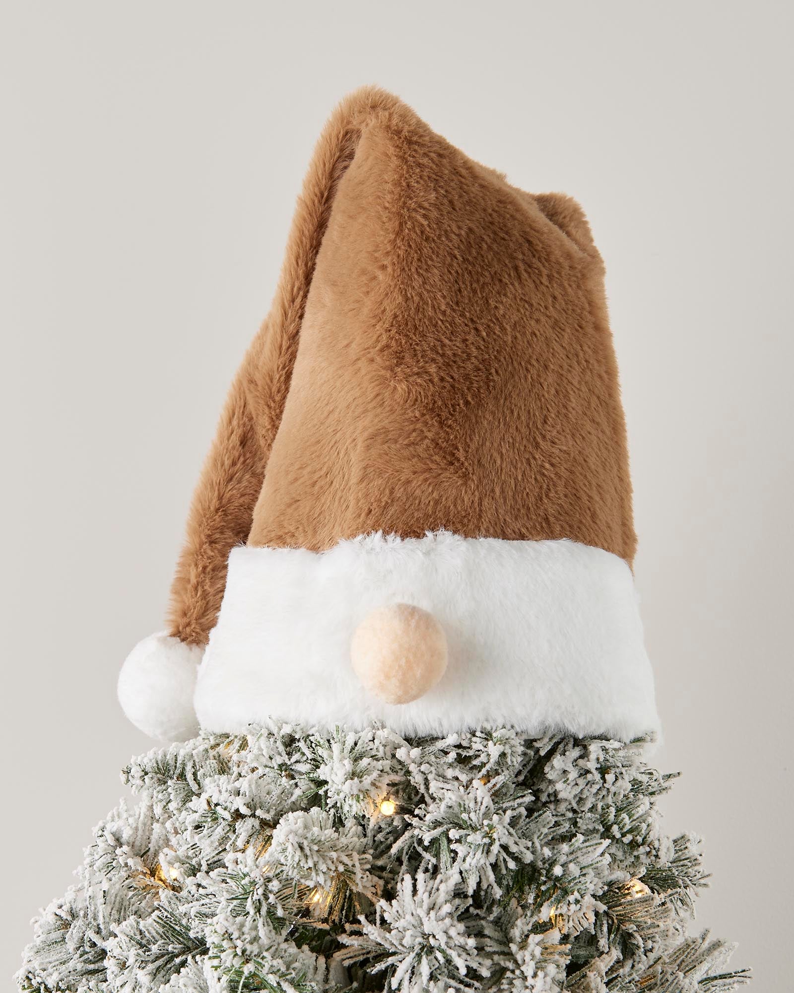 Pre-Lit Snow Flocked Gonk Tree, 3 ft