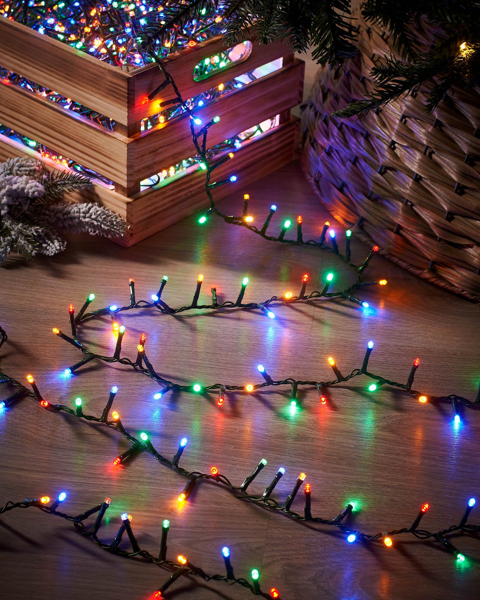 2750 LED Compact Multi-Coloured Christmas Tree String Lights, 55 m