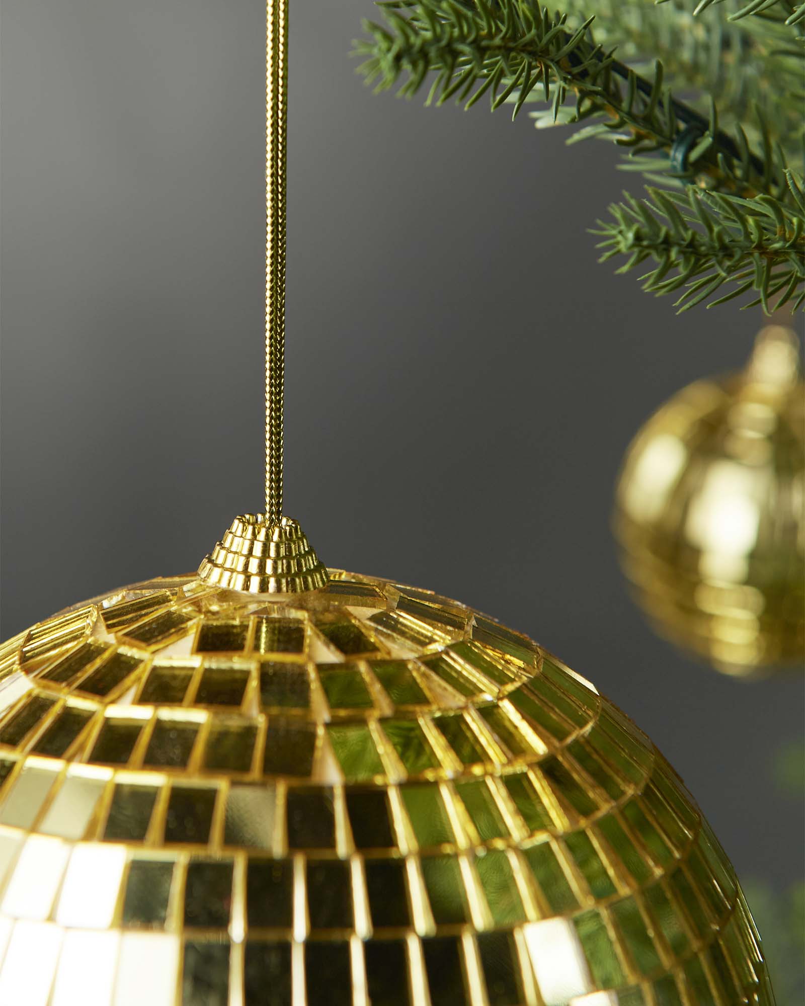 Oversized Disco Ball Bauble, Gold, 15 cm