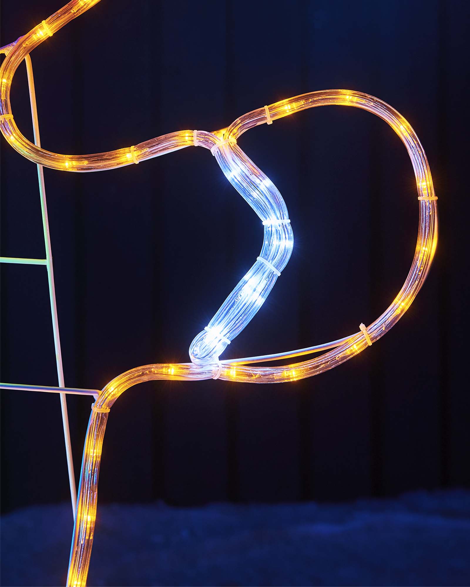 2D Gingerbread Man Rope Light Silhouette