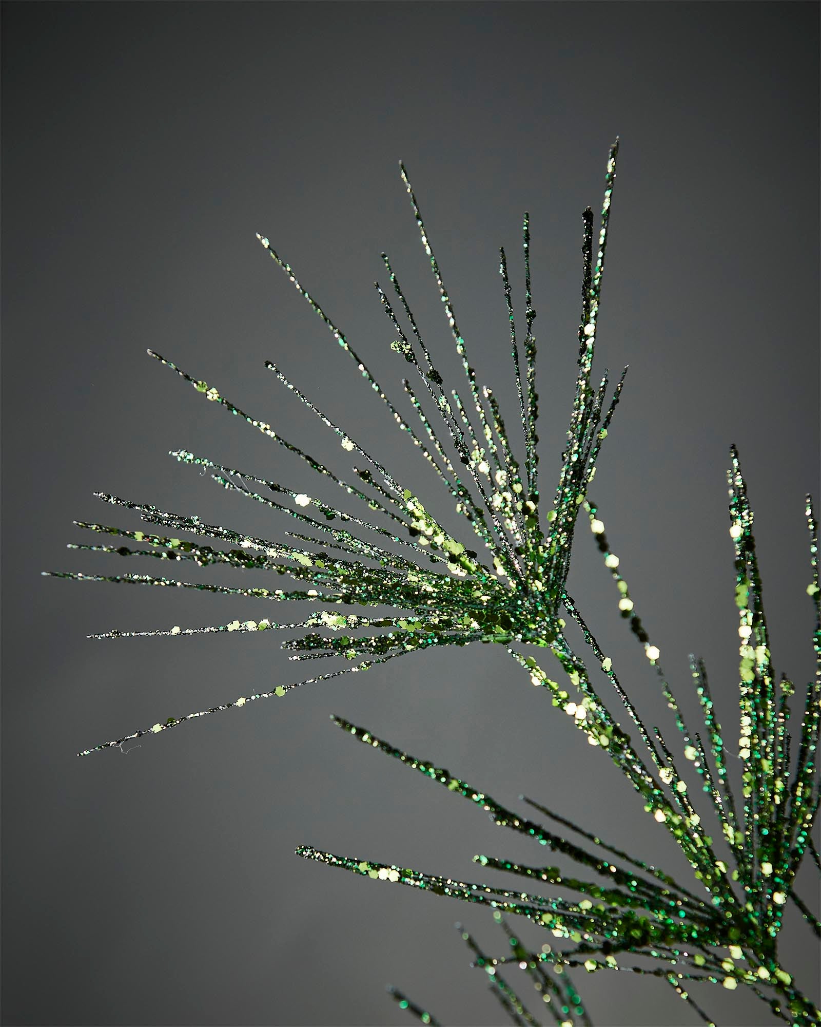 Sage Green Glitter Pine Tree Spray, 74 cm