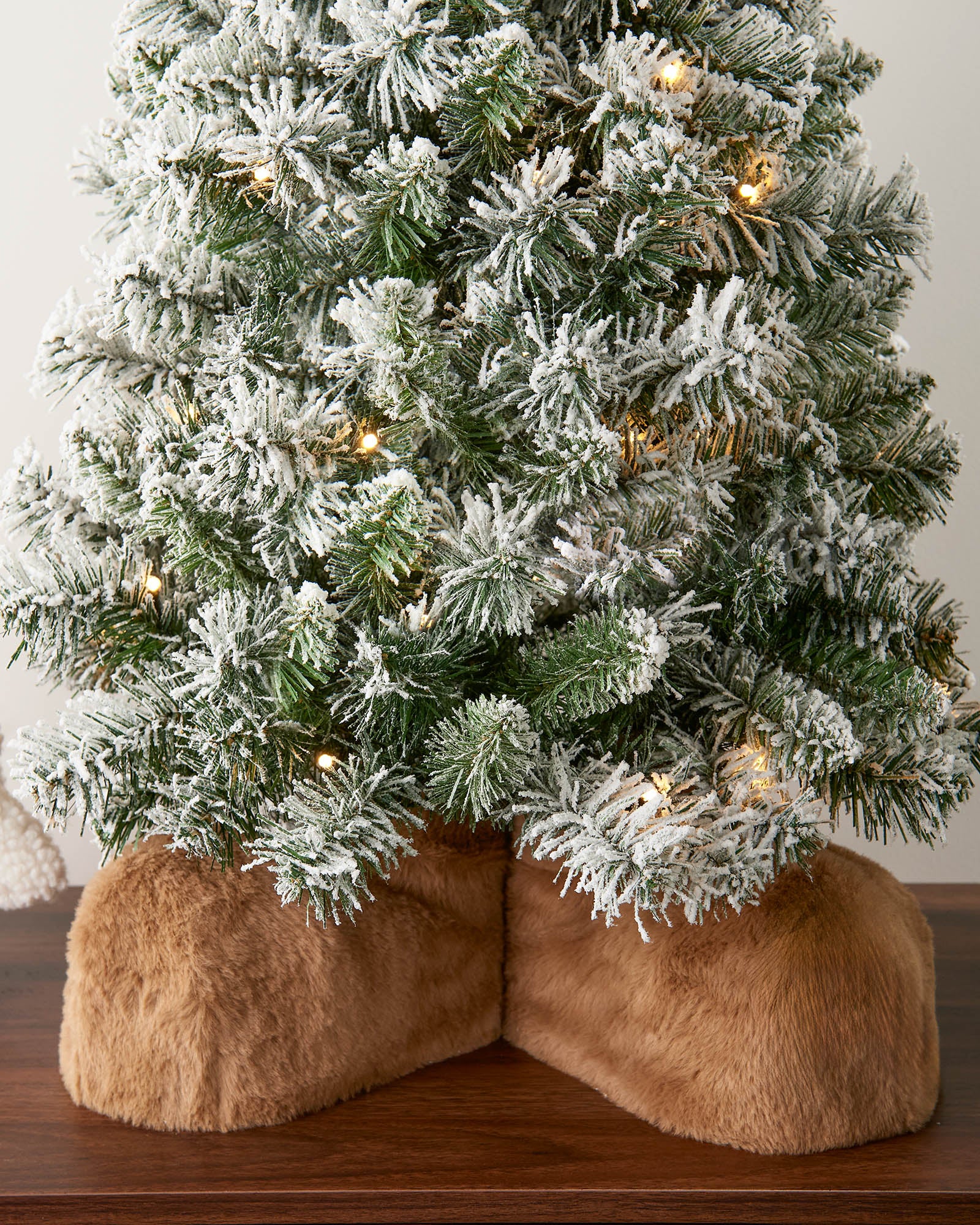 Pre-Lit Snow Flocked Gonk Tree, 3 ft