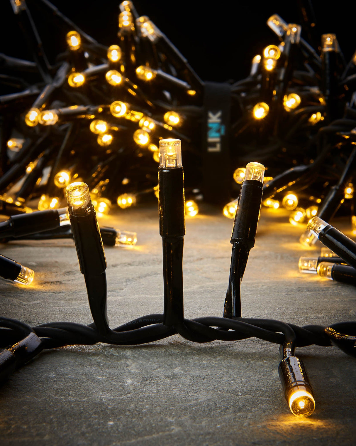 LINK PRO LED Cluster Lights, Black Cable, Warm White / White