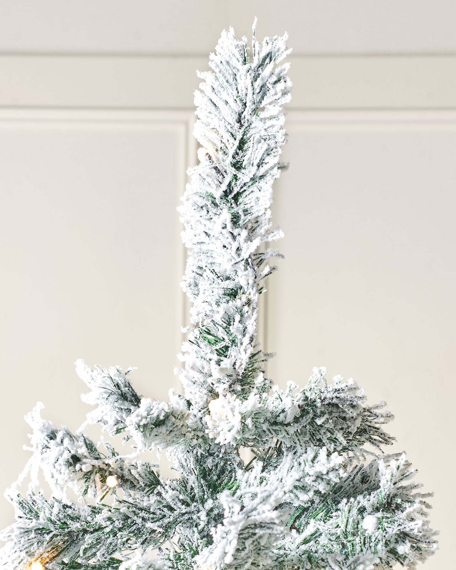 Pre-Lit Snow Flocked Mixed Pine Christmas Tree, 9 ft