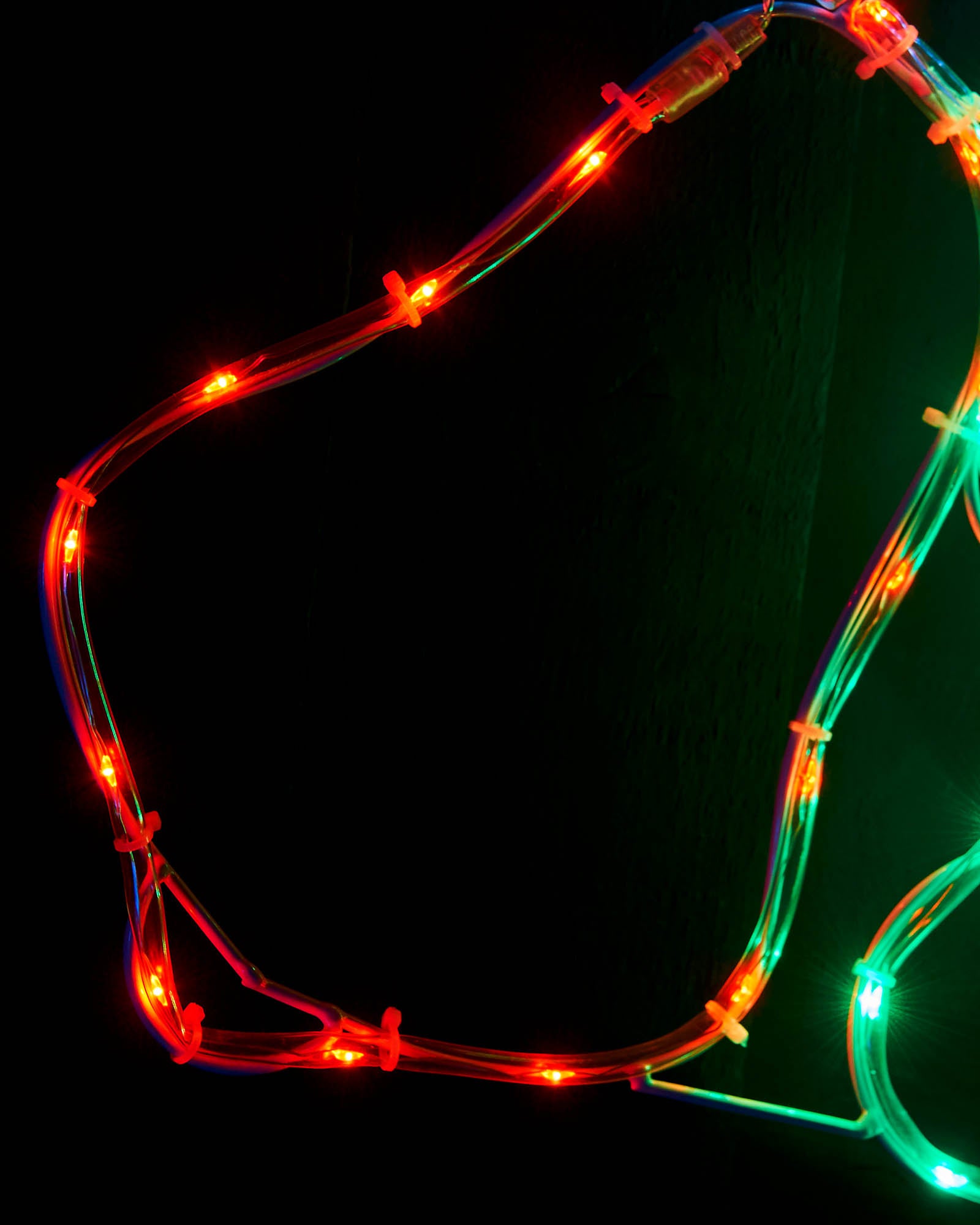Twin Bells Rope Light Display, Multi-Coloured LEDs, 48 cm