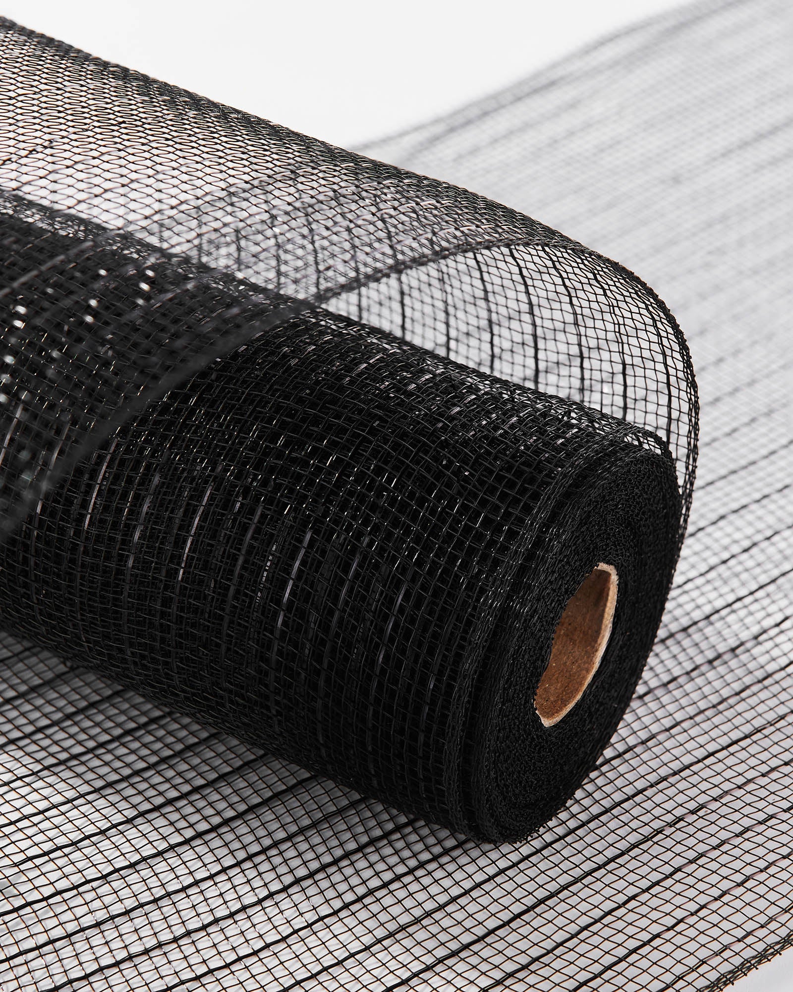 Black Decorative Mesh Roll with Black Foil, 9 m