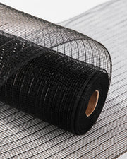 Black Decorative Mesh Roll with Black Foil, 9 m