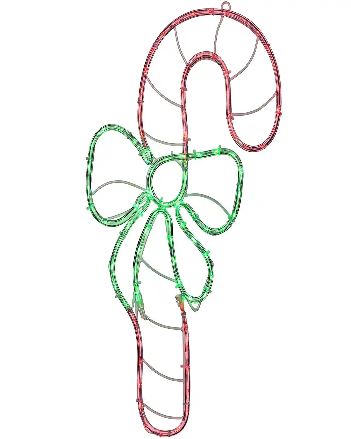 51 cm pre-lit candy cane rope light on a white background