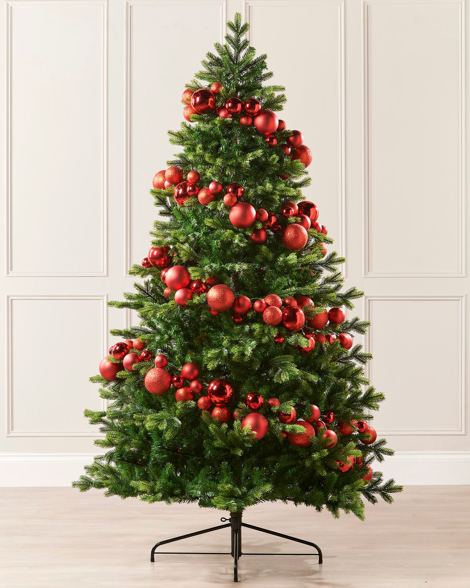 Red Bauble Garland, Christmas, 9 ft
