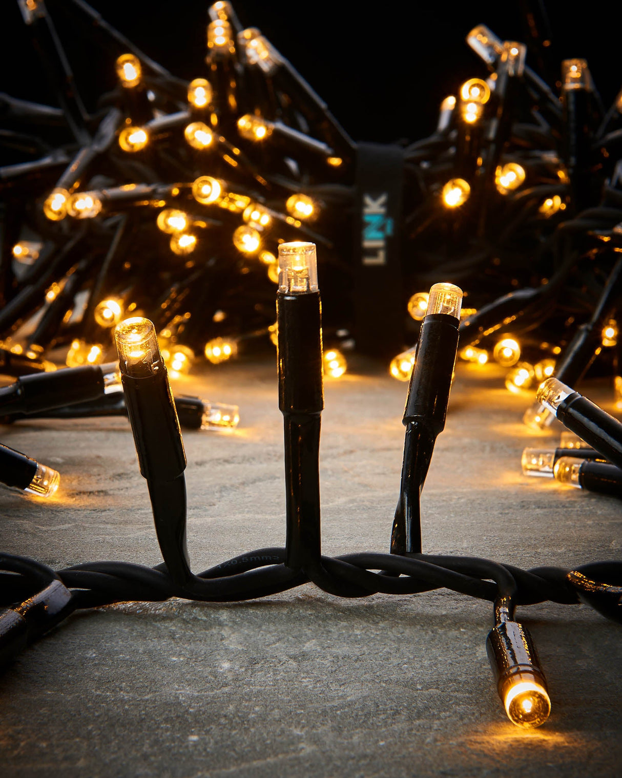 LINK PRO LED Cluster Lights, Black Cable, Warm White