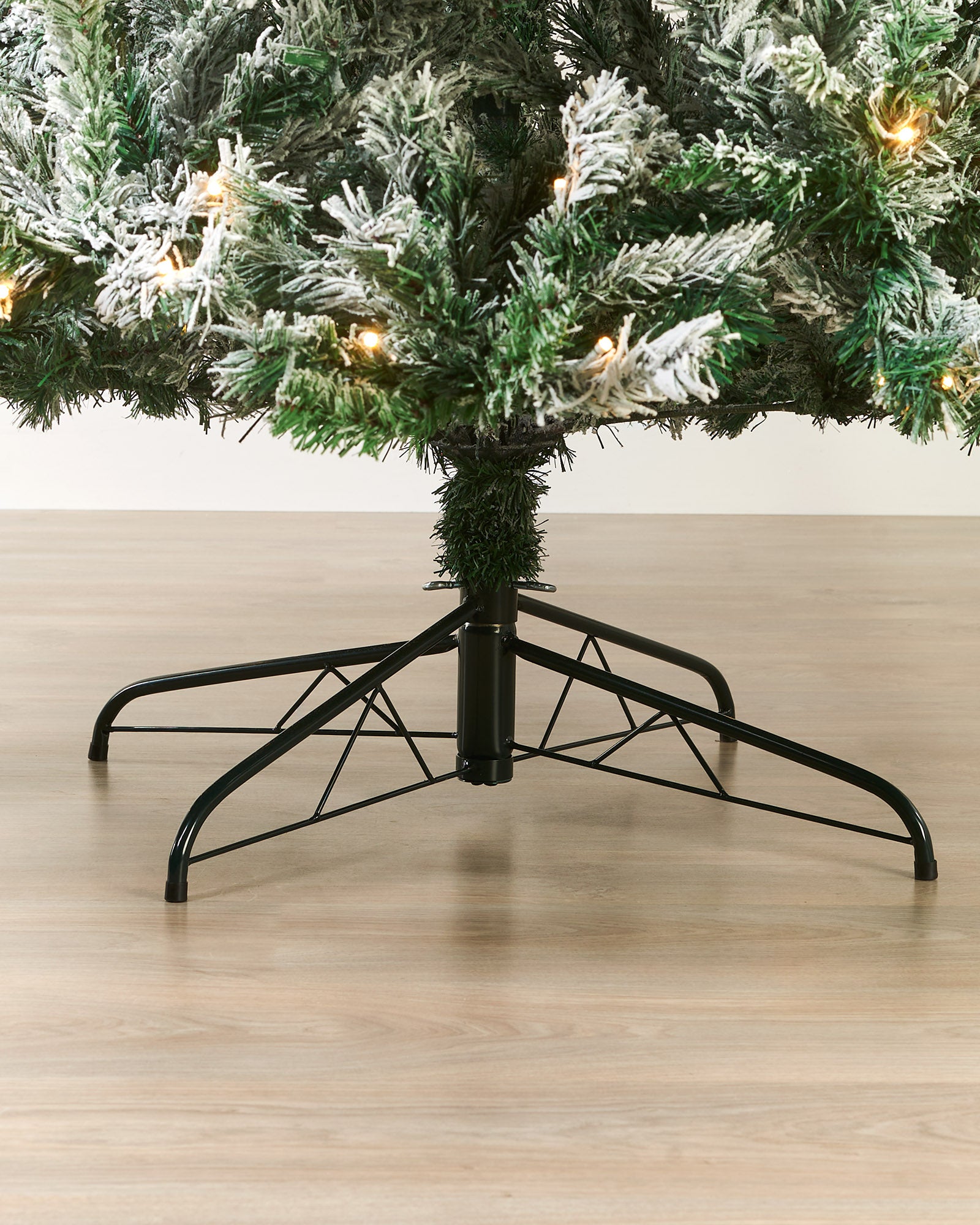 Pre-Lit Snow Flocked Mixed Pine Christmas Tree, 9 ft