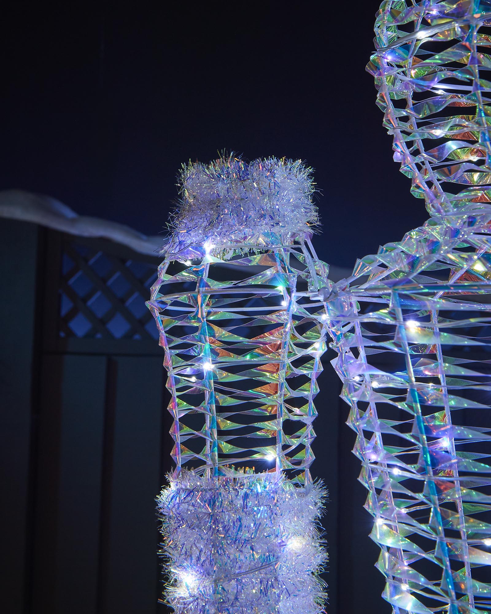 Pre-Lit Iridescent Nutcracker, 6.5 ft