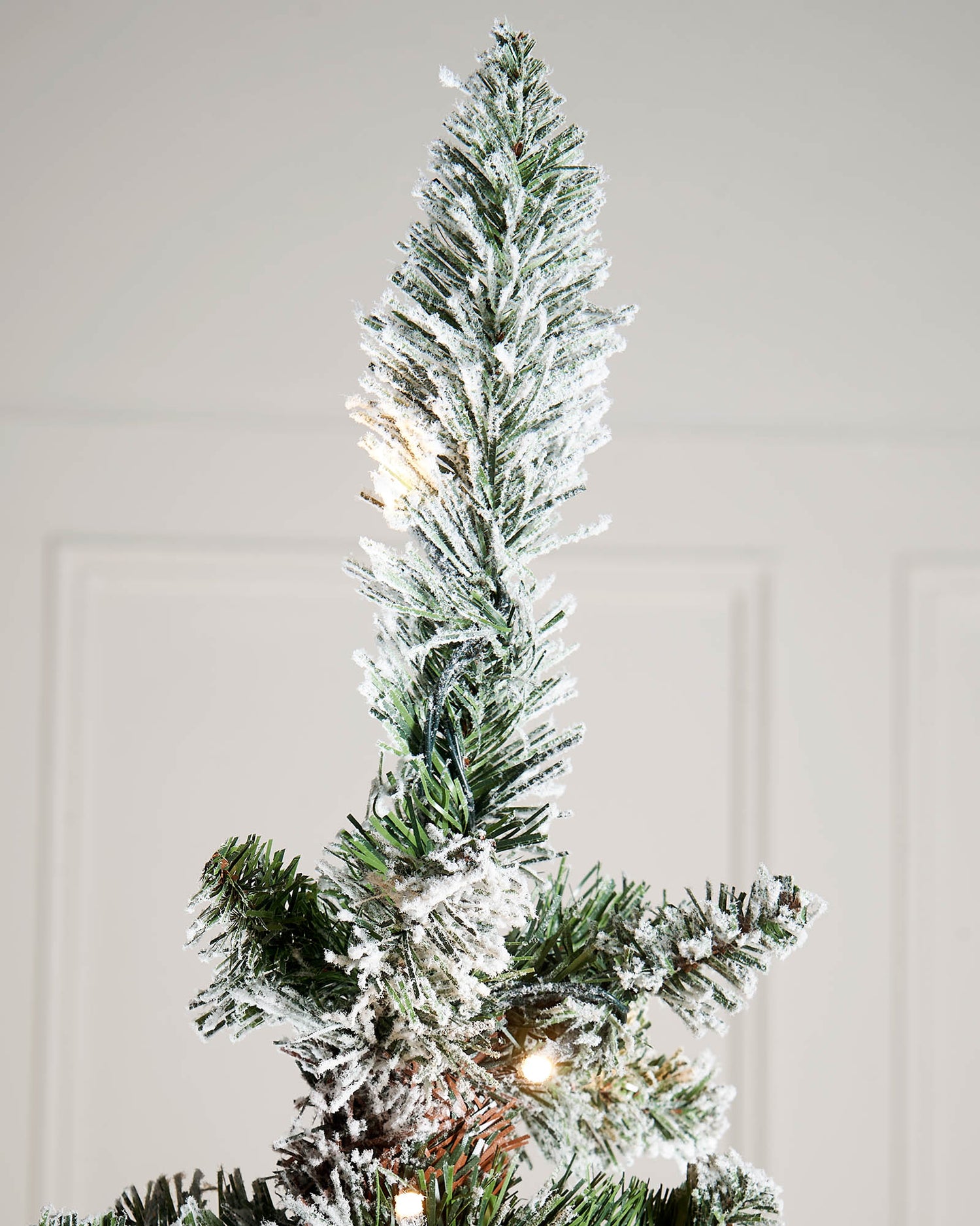 Pre-Lit Snow Flocked Pencil Christmas Tree, 6.5 ft – We R Christmas
