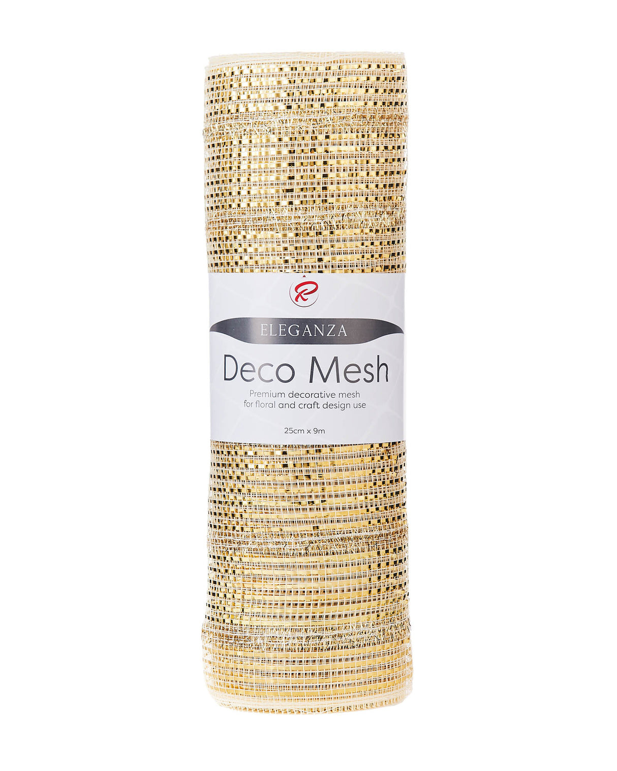 Ivory Mesh With Pale Gold Foil, 9 m