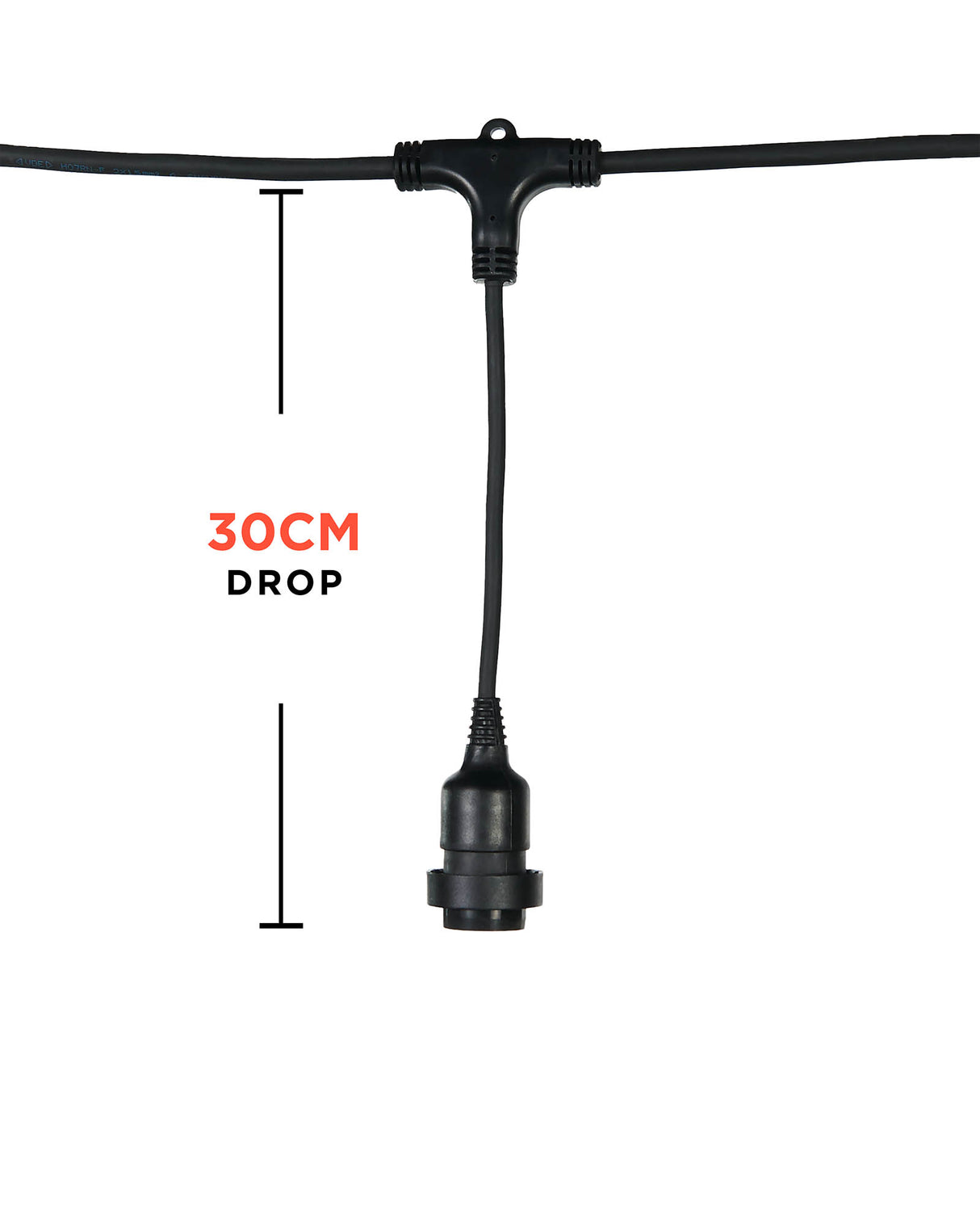 LINK FESTOON E27 Long Drop Belt, Connectable, 100 cm Spacing