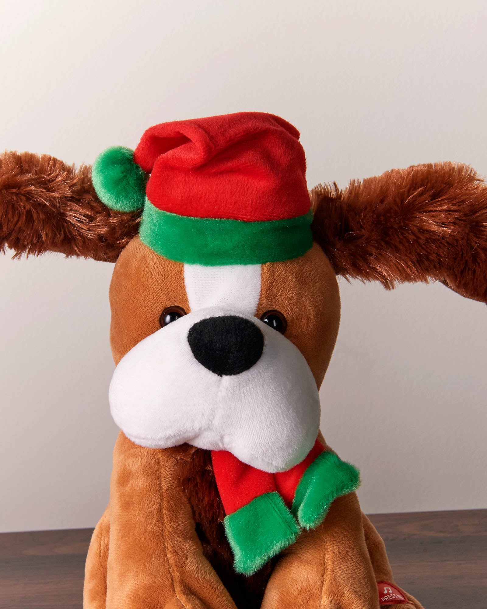 30 cm Standing and Singing Dog with Flapping Ears Christmas Decoration