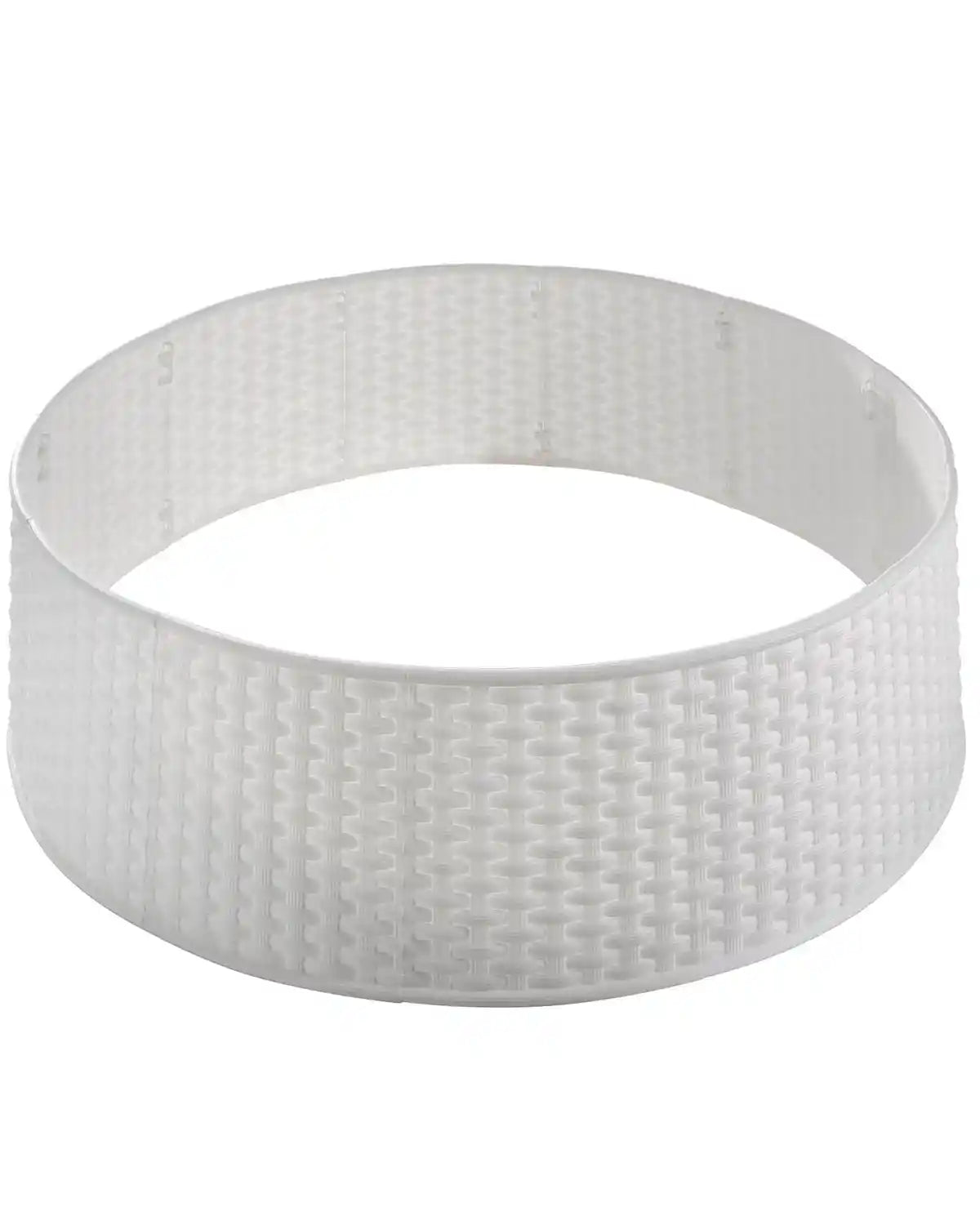 65 cm white rattan effect Christmas tree collar on a white background