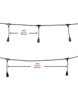 LINK FESTOON E27 Long Drop Belt, Connectable, 100 cm Spacing